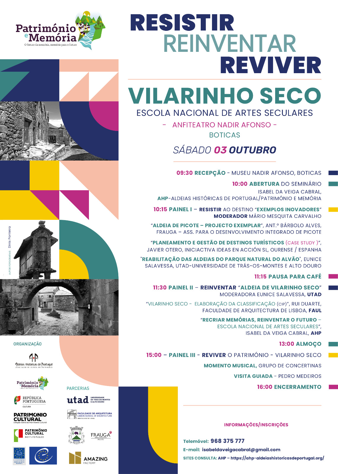 Cartaz das Jornadas Europeias do Património 2026 — Vilarinho Seco, Boticas
